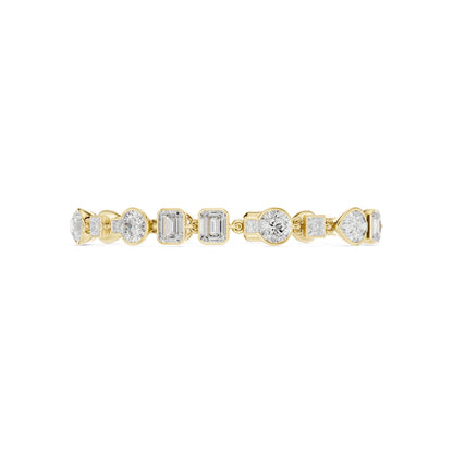 Mixed Shape Lab Grown Diamond Tennis Bracelet
