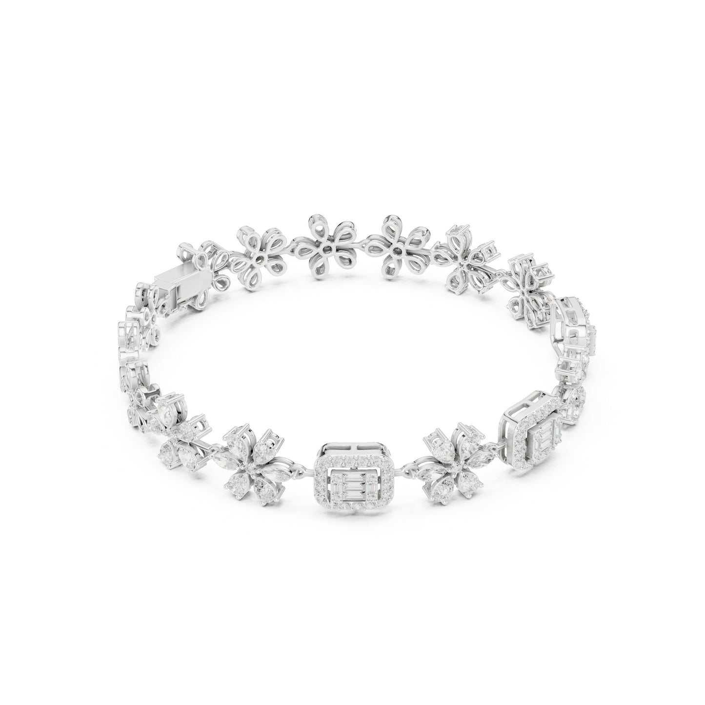 Mixed Shape Lab Grown Diamond Bracelet Bracelet