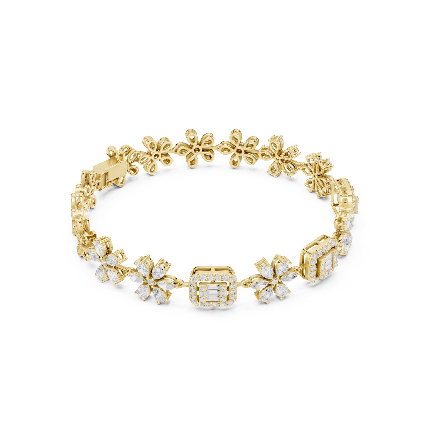 Mixed Shape Lab Grown Diamond Bracelet Bracelet