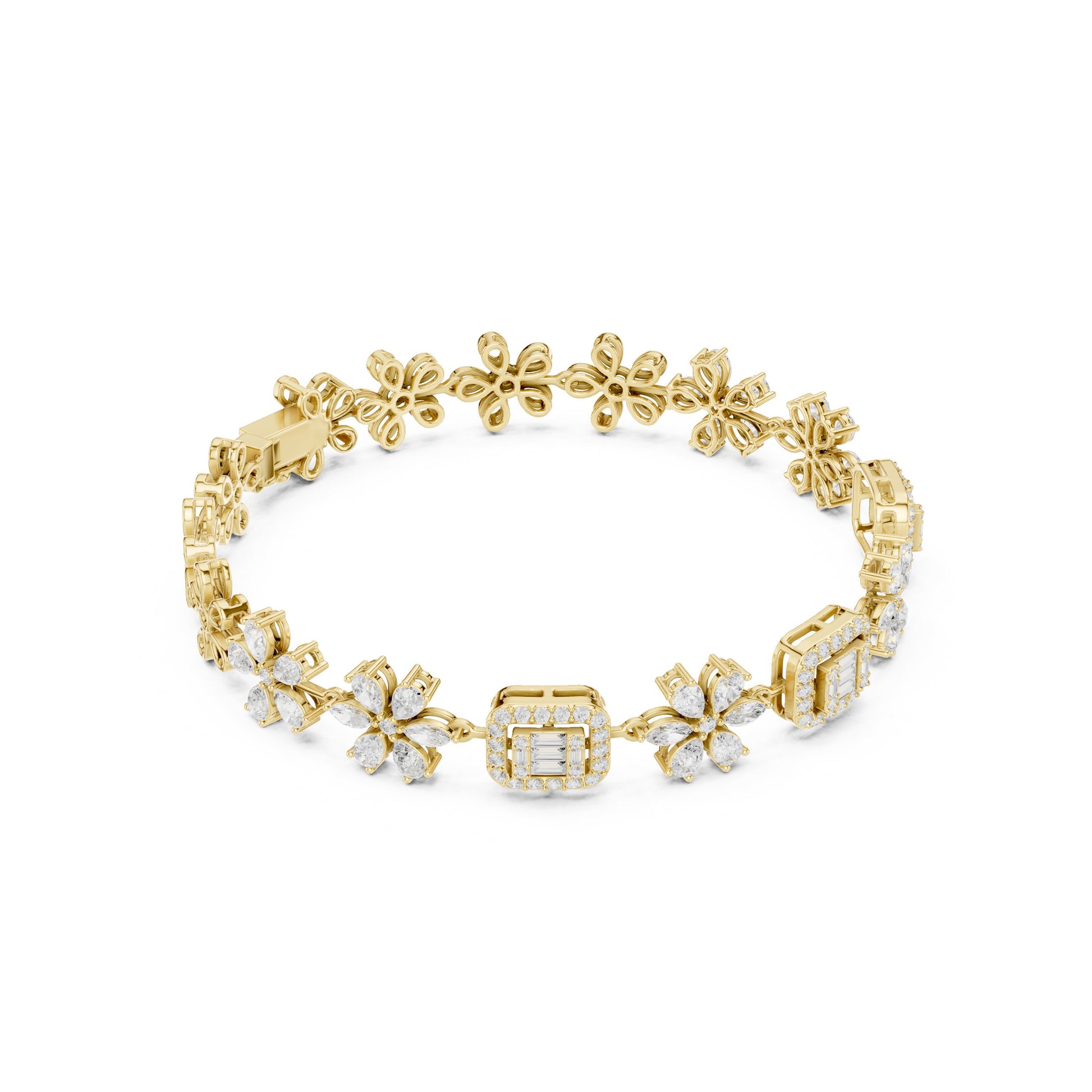 Mixed Shape Lab Grown Diamond Bracelet Bracelet