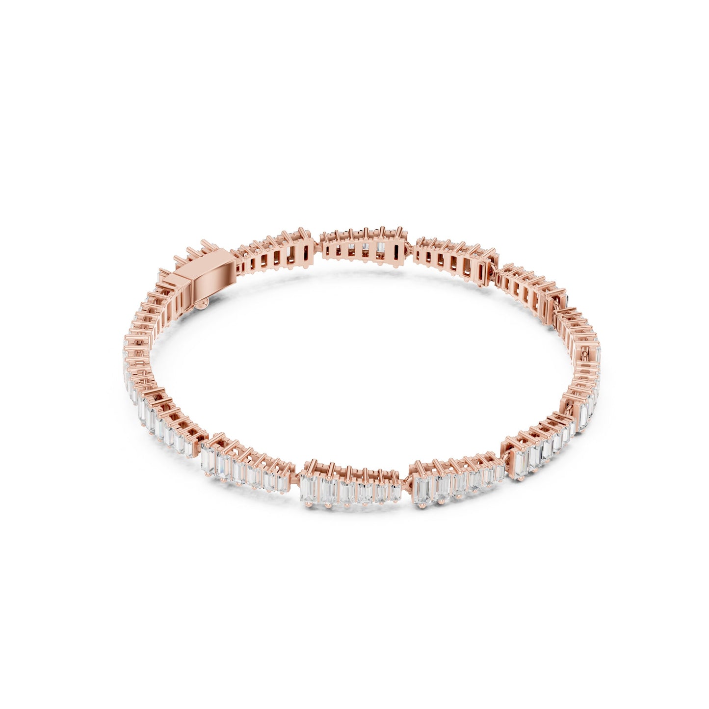 Emerald Tennis Lab Grown Diamond Bracelet