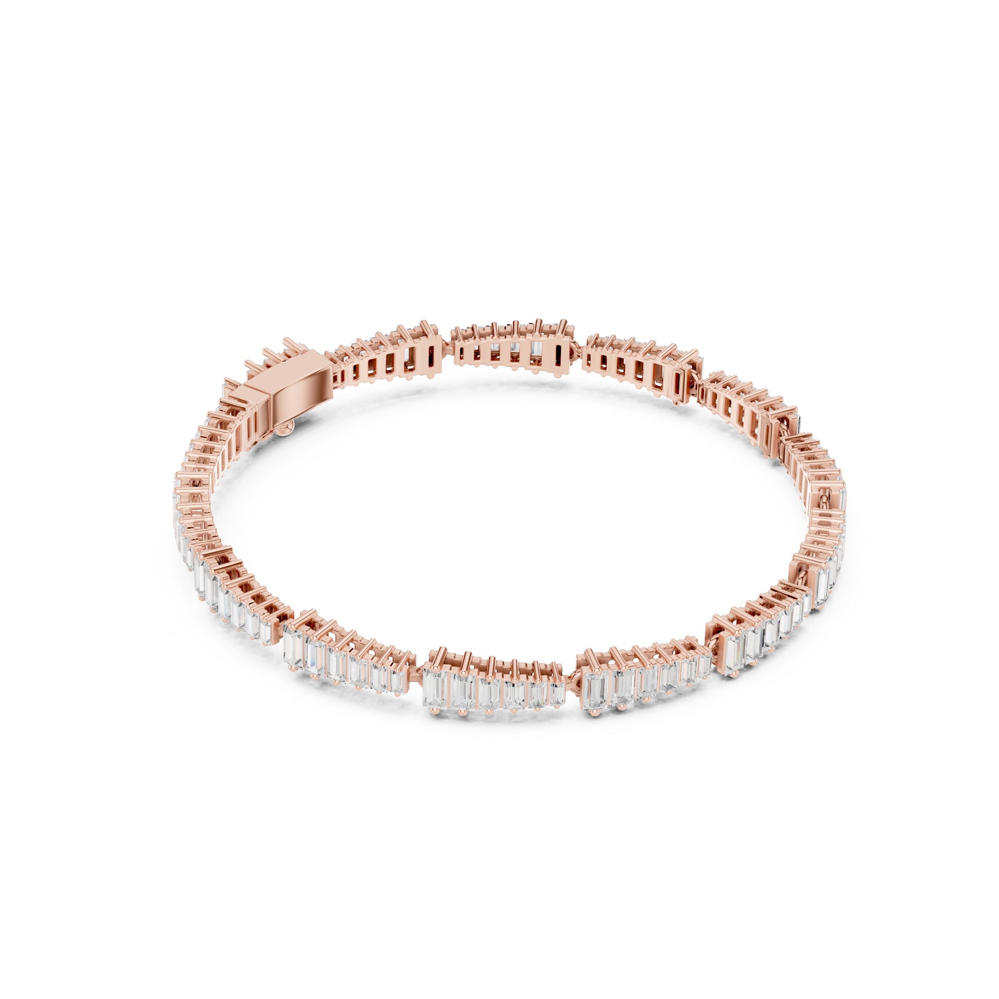 Emerald Tennis Lab Grown Diamond Bracelet