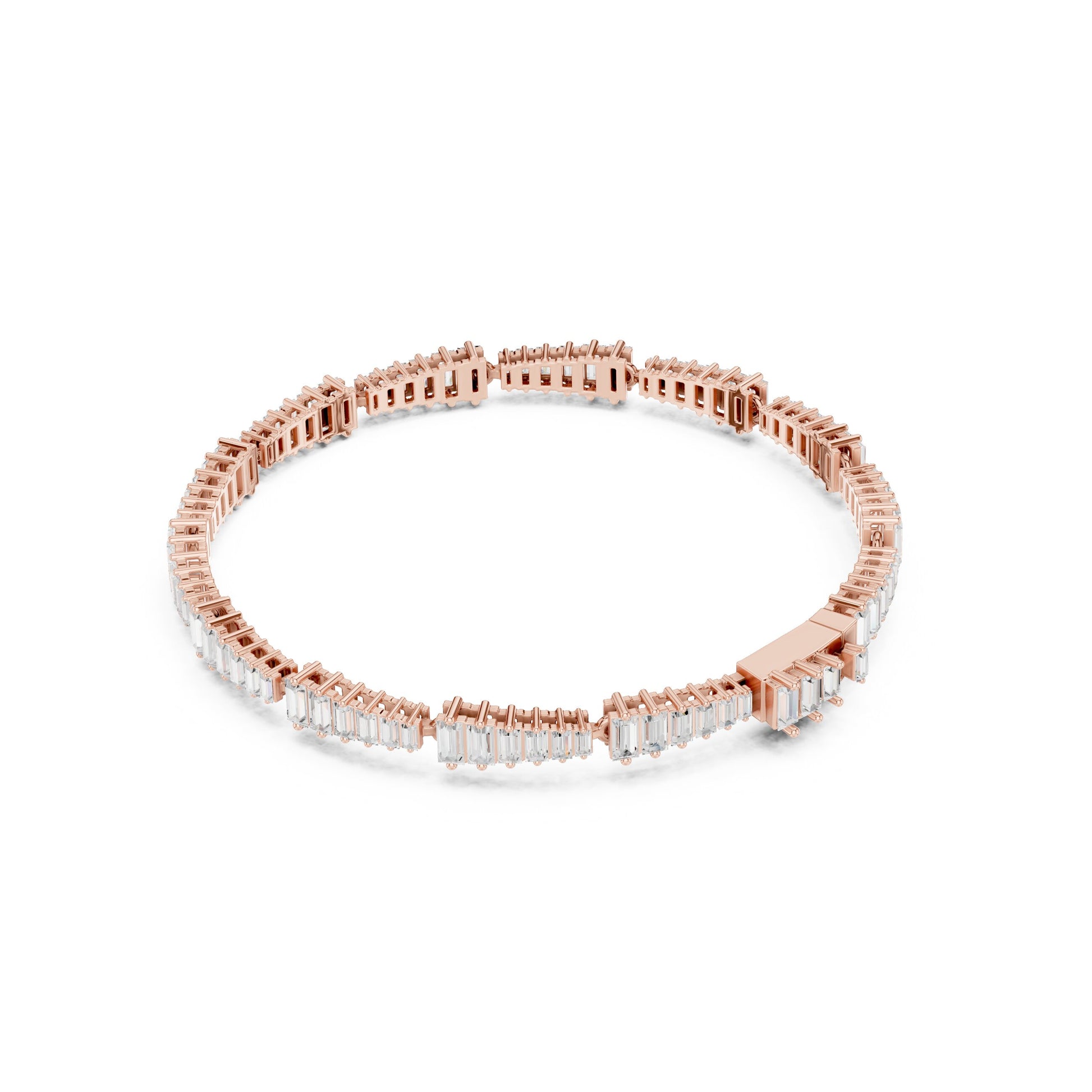 Emerald Tennis Lab Grown Diamond Bracelet