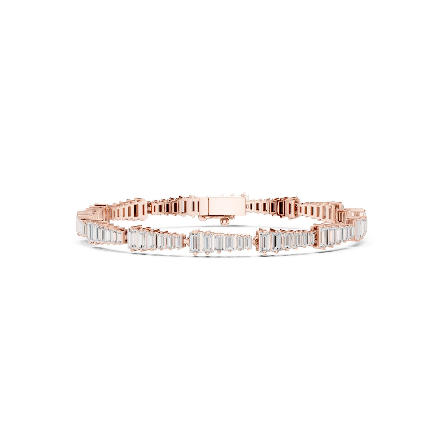 Emerald Tennis Lab Grown Diamond Bracelet