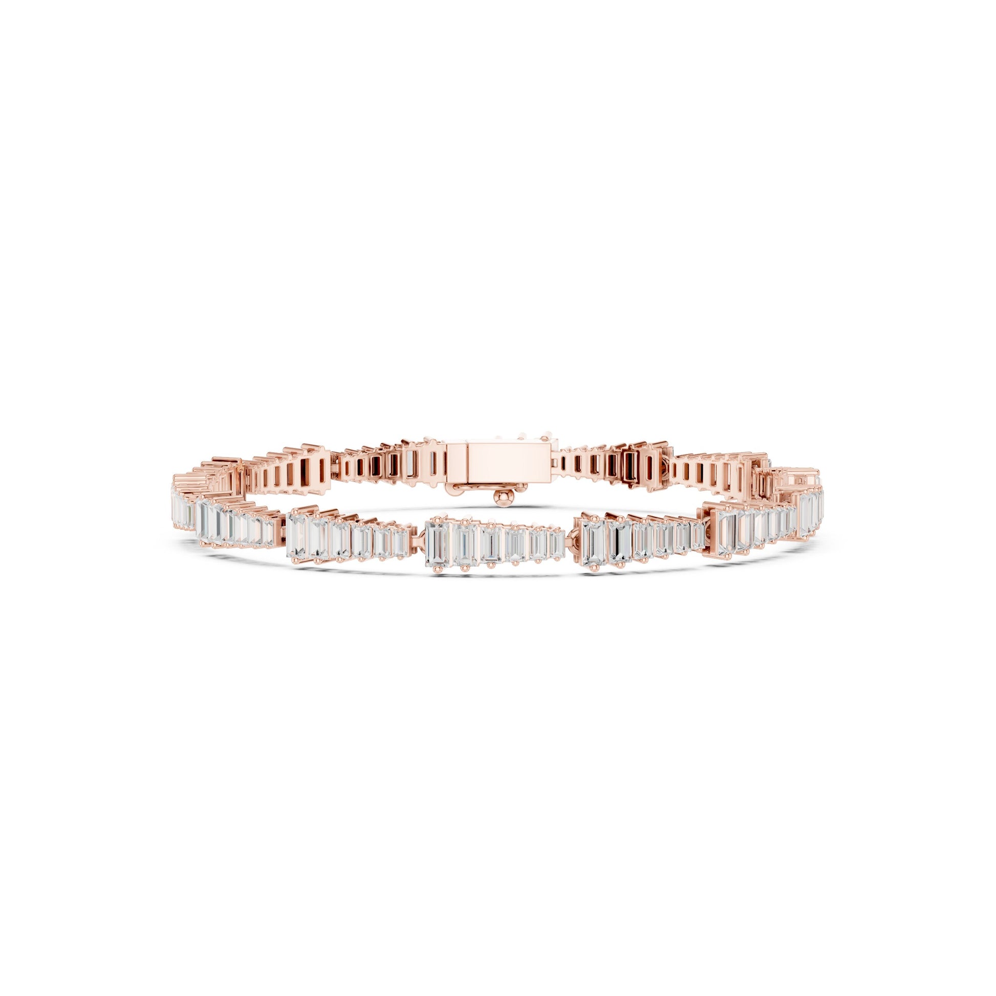 Emerald Tennis Lab Grown Diamond Bracelet