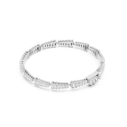 Emerald Tennis Lab Grown Diamond Bracelet