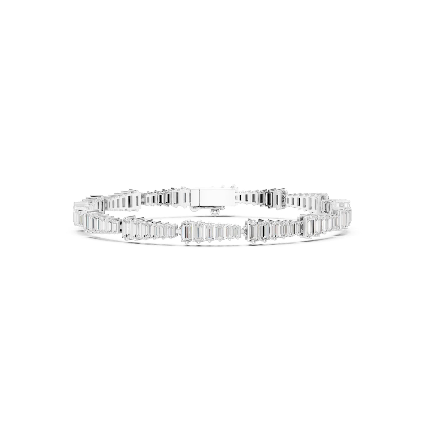 Emerald Tennis Lab Grown Diamond Bracelet