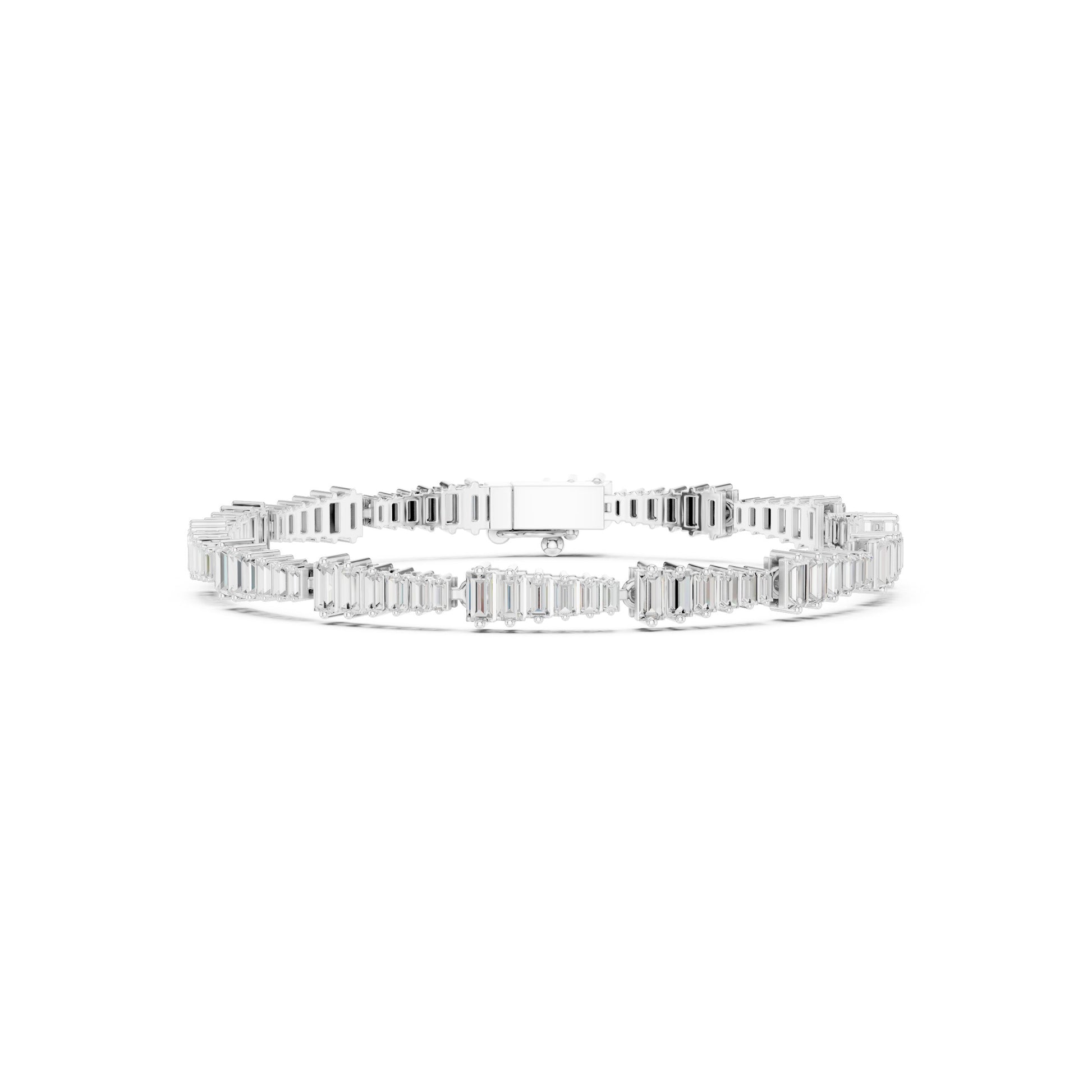 Emerald Tennis Lab Grown Diamond Bracelet