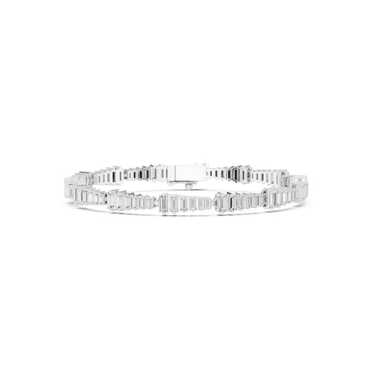Emerald Tennis Lab Grown Diamond Bracelet