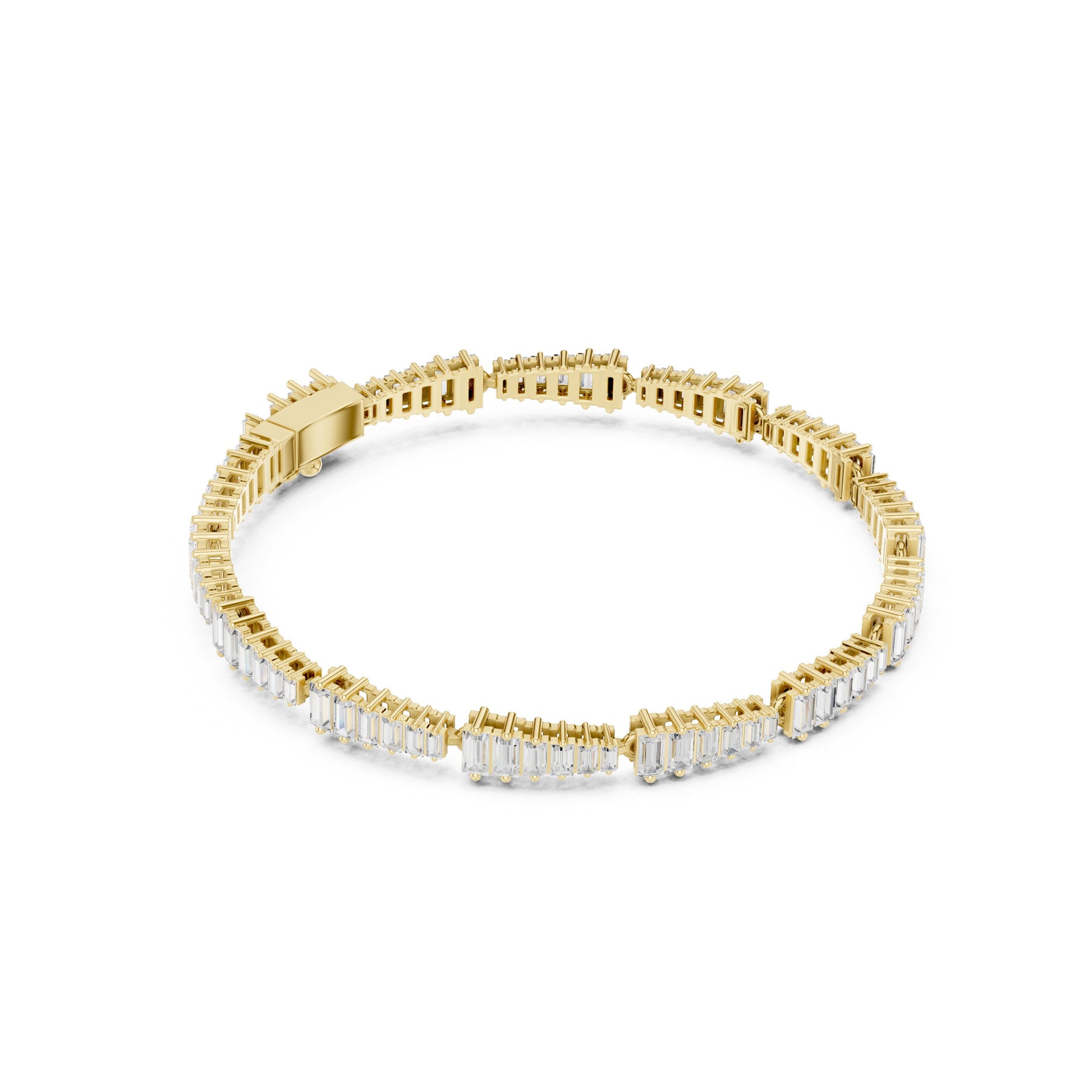 Emerald Tennis Lab Grown Diamond Bracelet