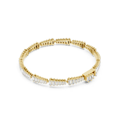 Emerald Tennis Lab Grown Diamond Bracelet