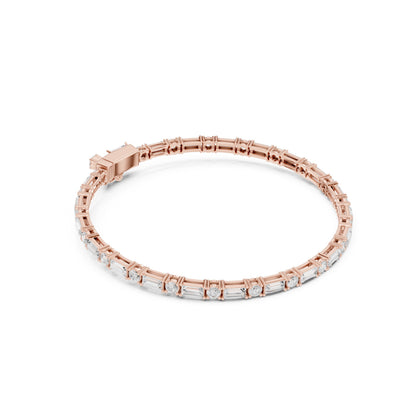 Men's Mixed Shape Lab Grown Diamond Tennis Bracelet