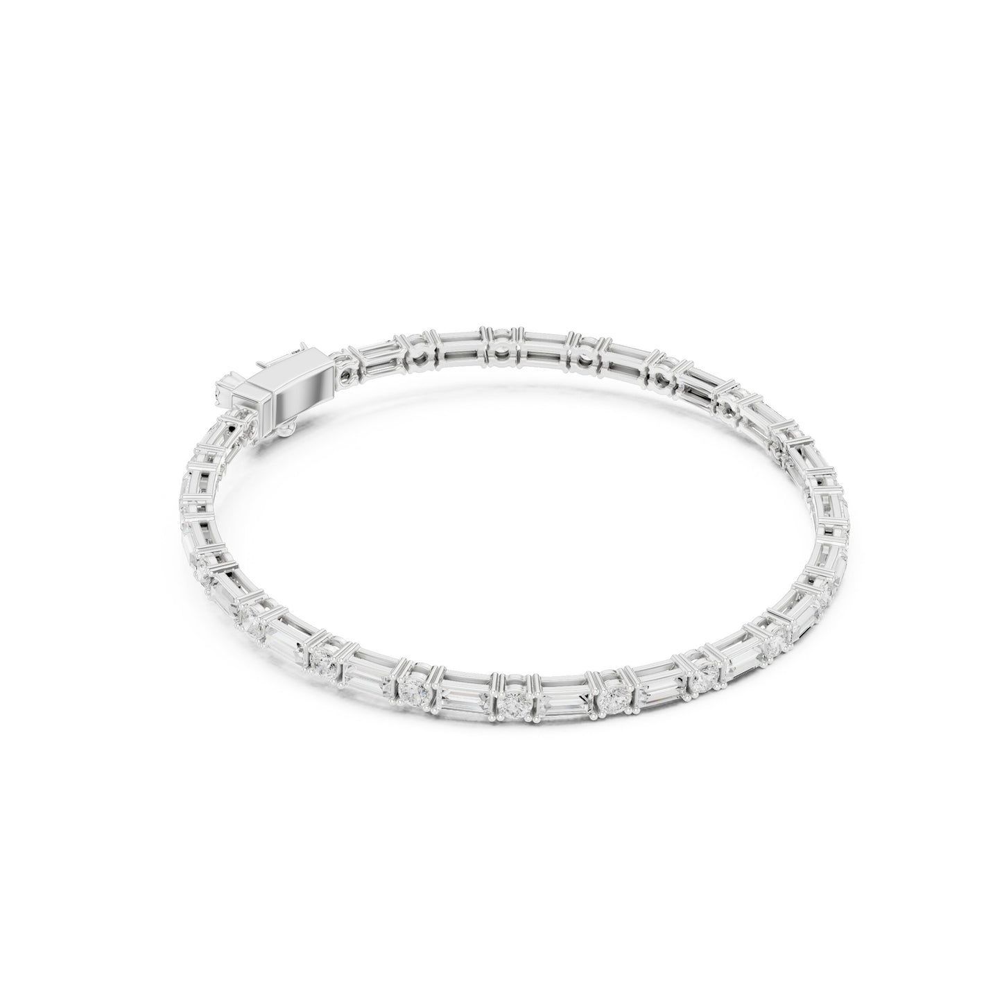Men's Mixed Shape Lab Grown Diamond Tennis Bracelet