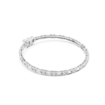 Men's Mixed Shape Lab Grown Diamond Tennis Bracelet