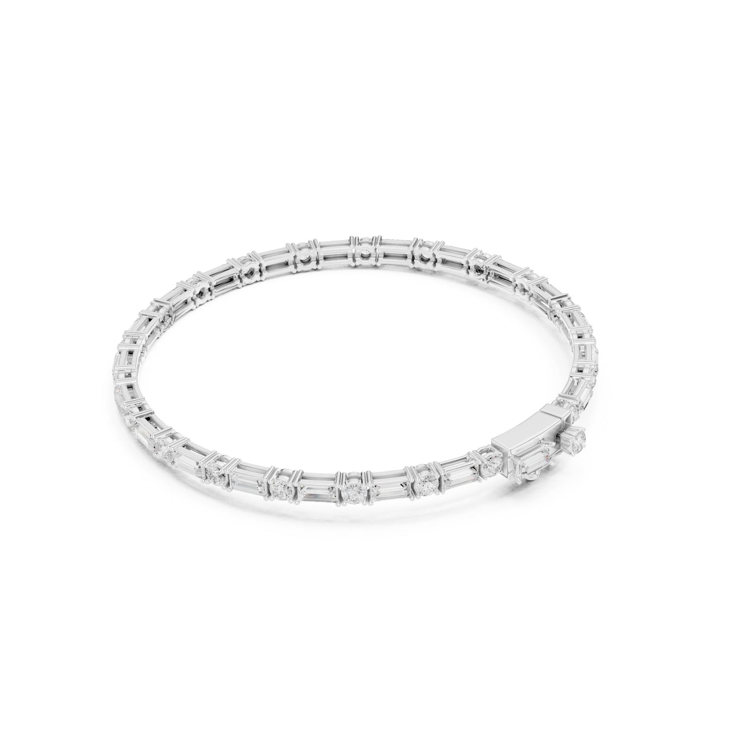 Men's Mixed Shape Lab Grown Diamond Tennis Bracelet