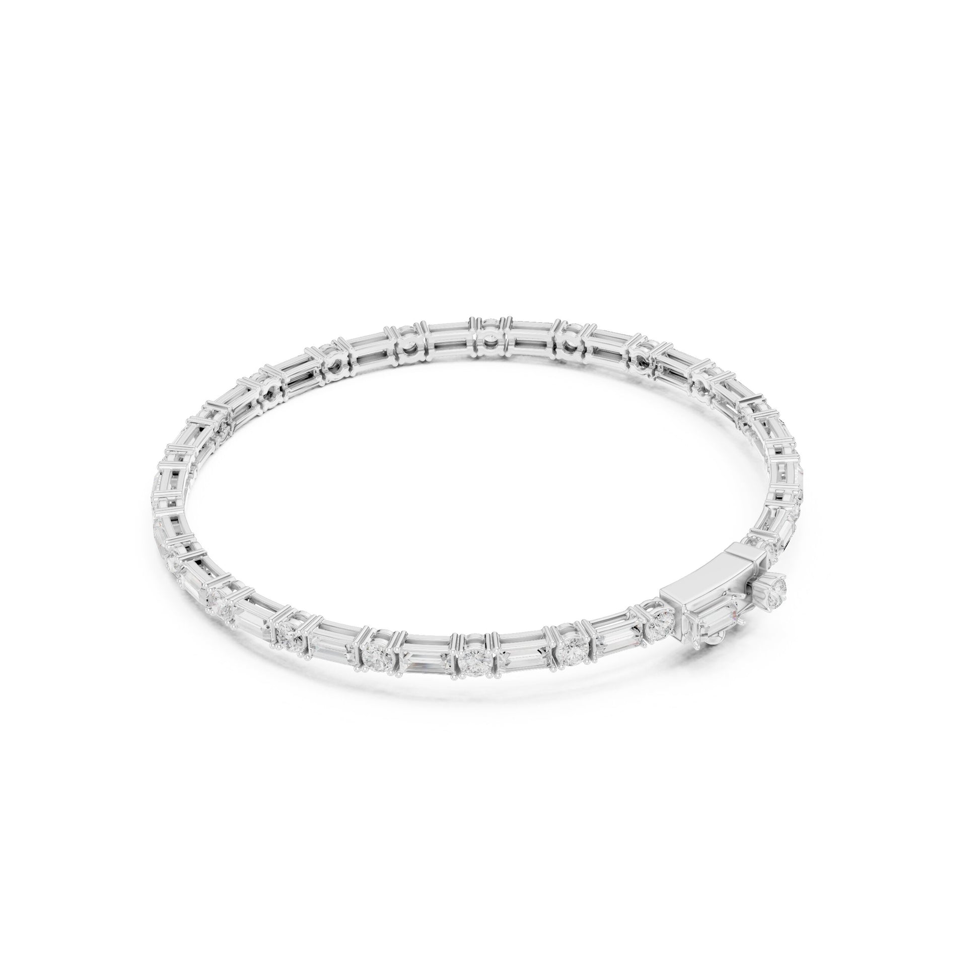 Men's Mixed Shape Lab Grown Diamond Tennis Bracelet