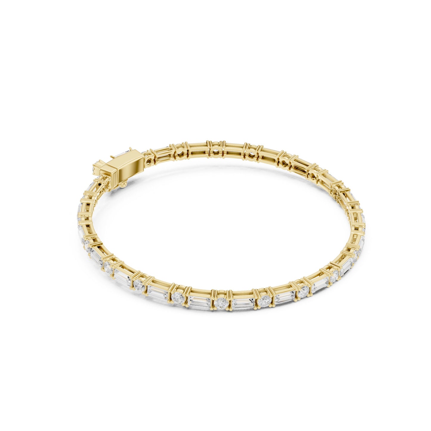 Men's Mixed Shape Lab Grown Diamond Tennis Bracelet
