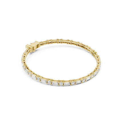 Men's Mixed Shape Lab Grown Diamond Tennis Bracelet