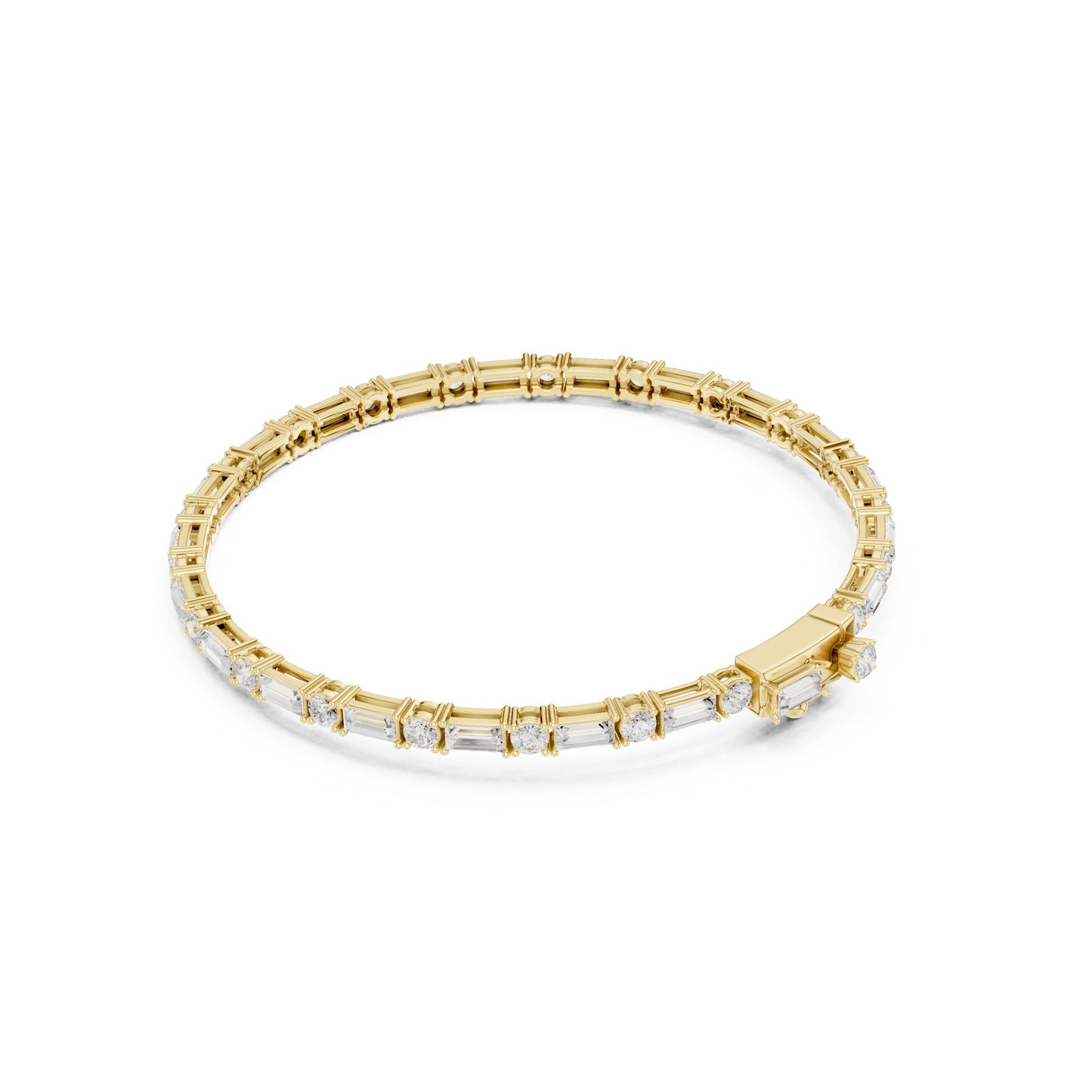 Men's Mixed Shape Lab Grown Diamond Tennis Bracelet