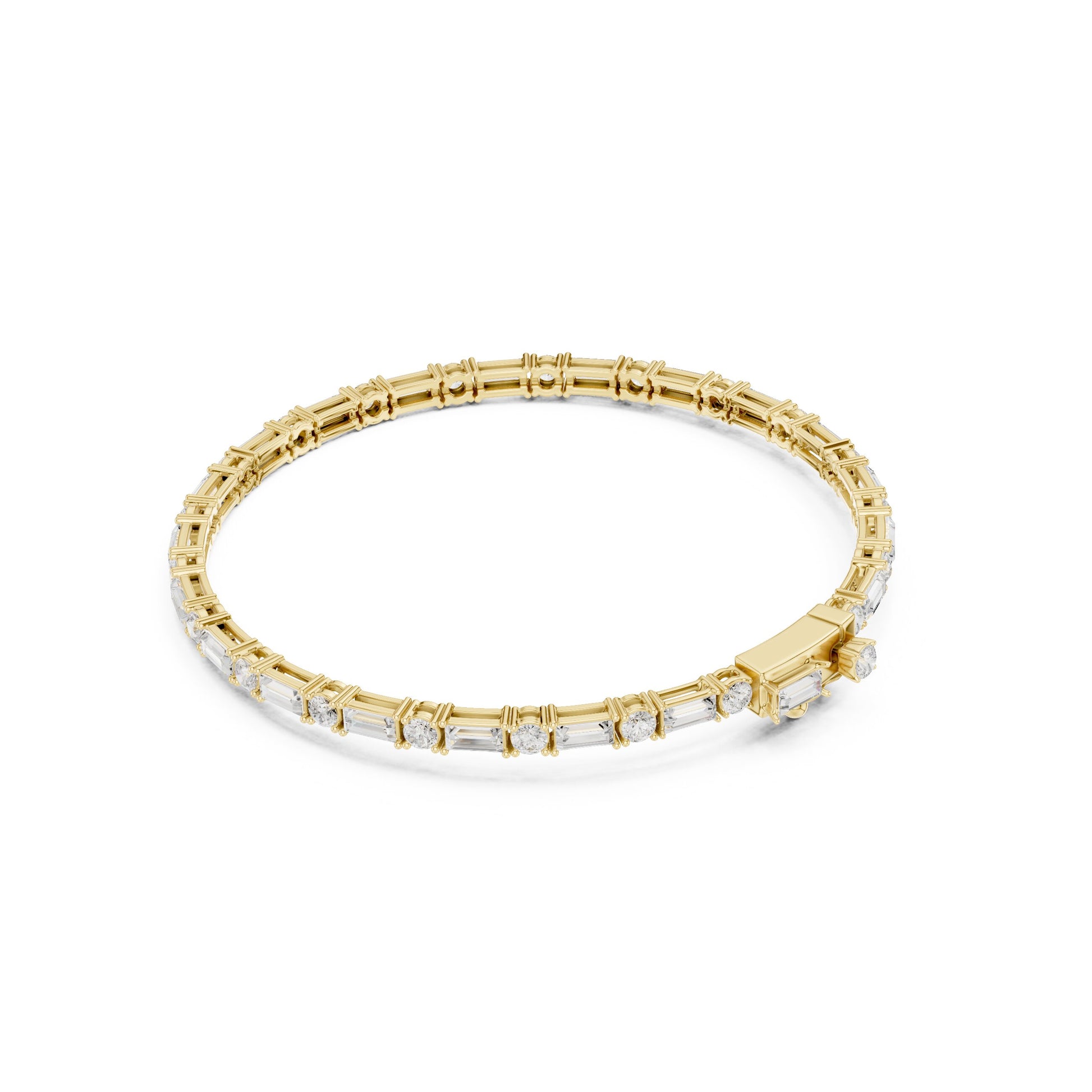 Men's Mixed Shape Lab Grown Diamond Tennis Bracelet