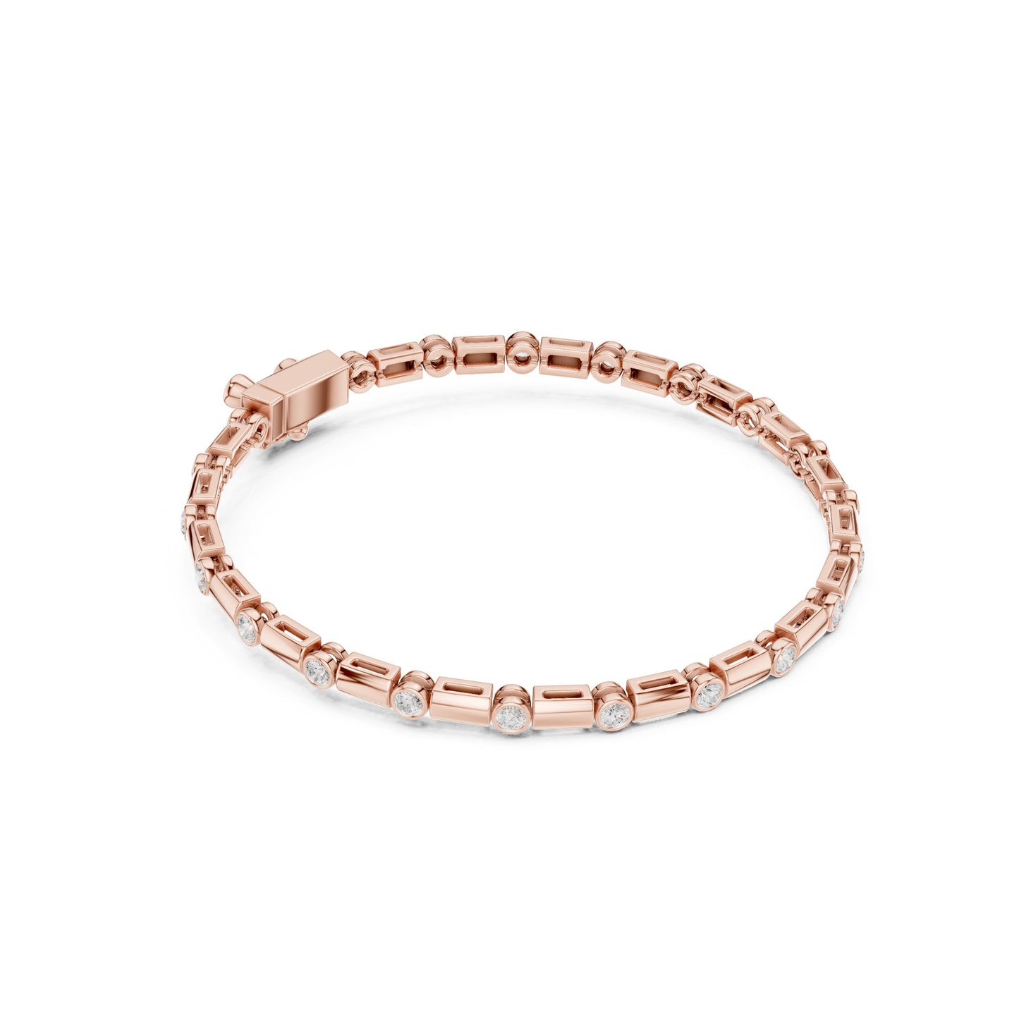 Men's Round Tennis Lab Grown Diamond Bracelet
