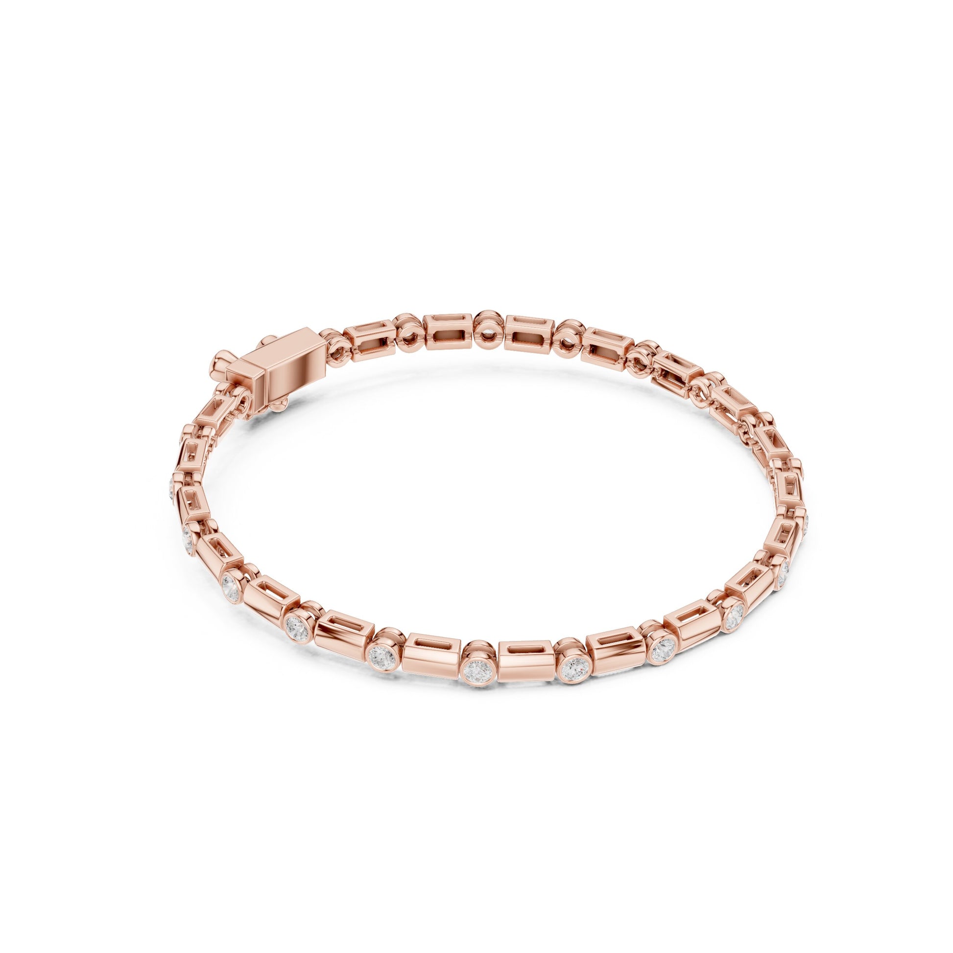 Men's Round Tennis Lab Grown Diamond Bracelet