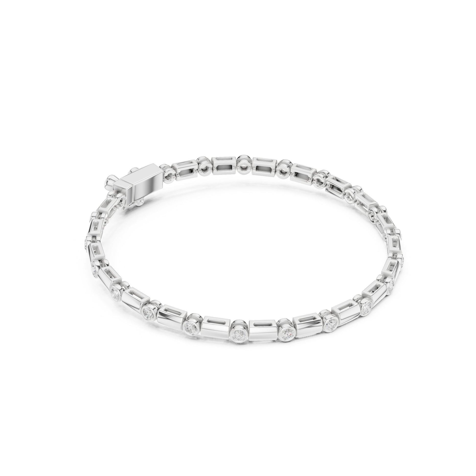 Men's Round Tennis Lab Grown Diamond Bracelet