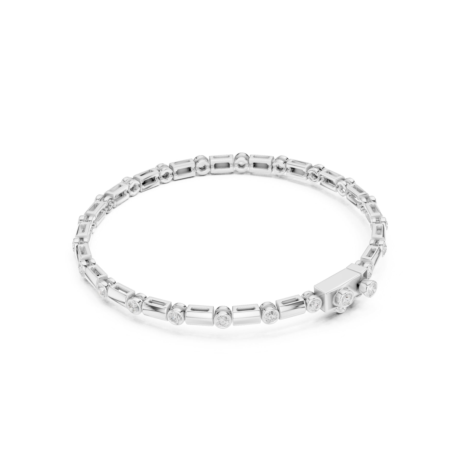 Men's Round Tennis Lab Grown Diamond Bracelet