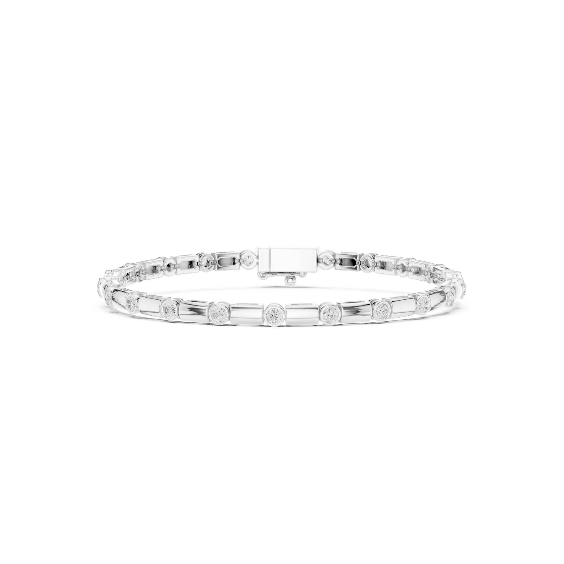 Men's Round Tennis Lab Grown Diamond Bracelet