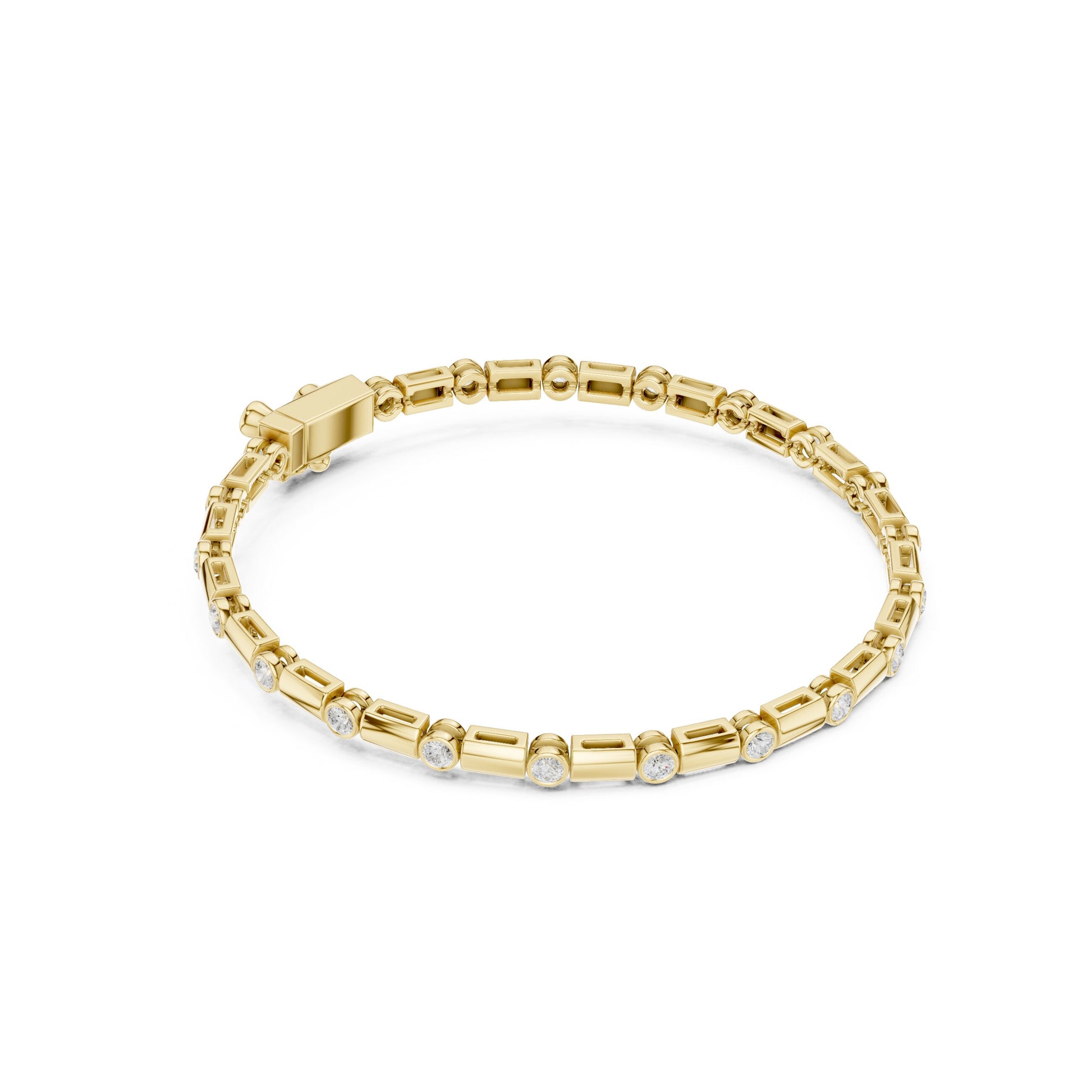 Men's Round Tennis Lab Grown Diamond Bracelet