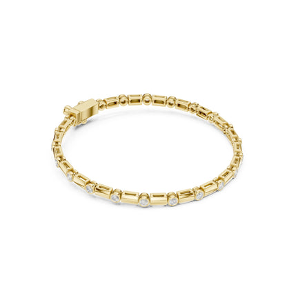 Men's Round Tennis Lab Grown Diamond Bracelet
