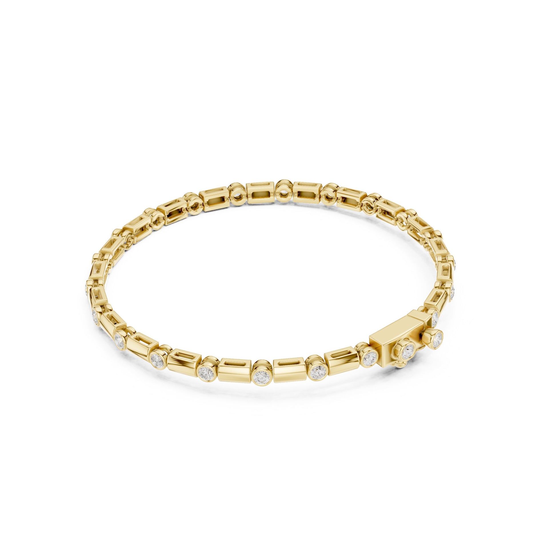 Men's Round Tennis Lab Grown Diamond Bracelet