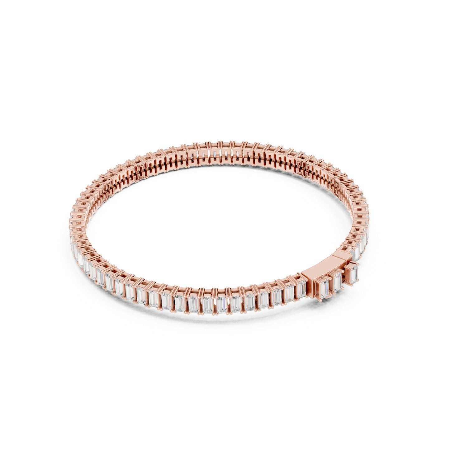 Men's Emerald Tennis Lab Grown Diamond Bracelet