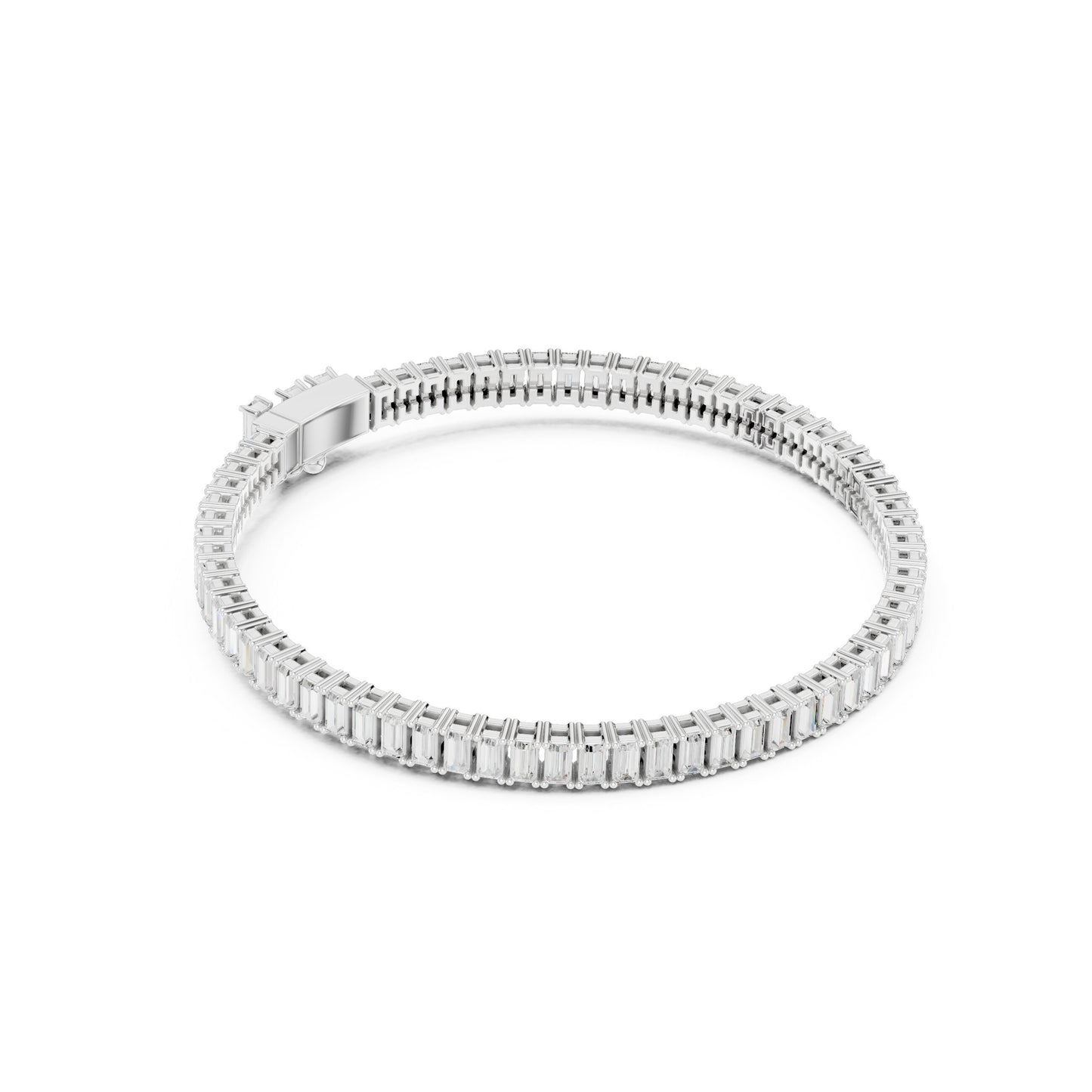 Men's Emerald Tennis Lab Grown Diamond Bracelet