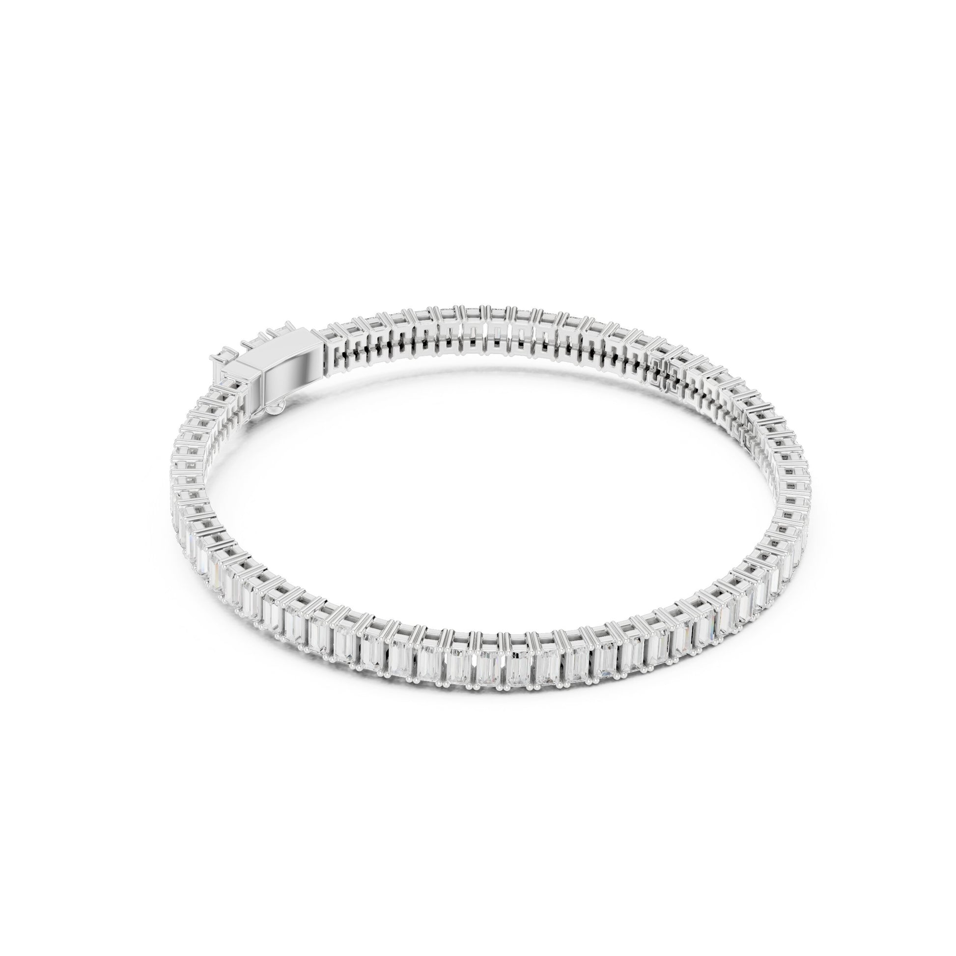 Men's Emerald Tennis Lab Grown Diamond Bracelet