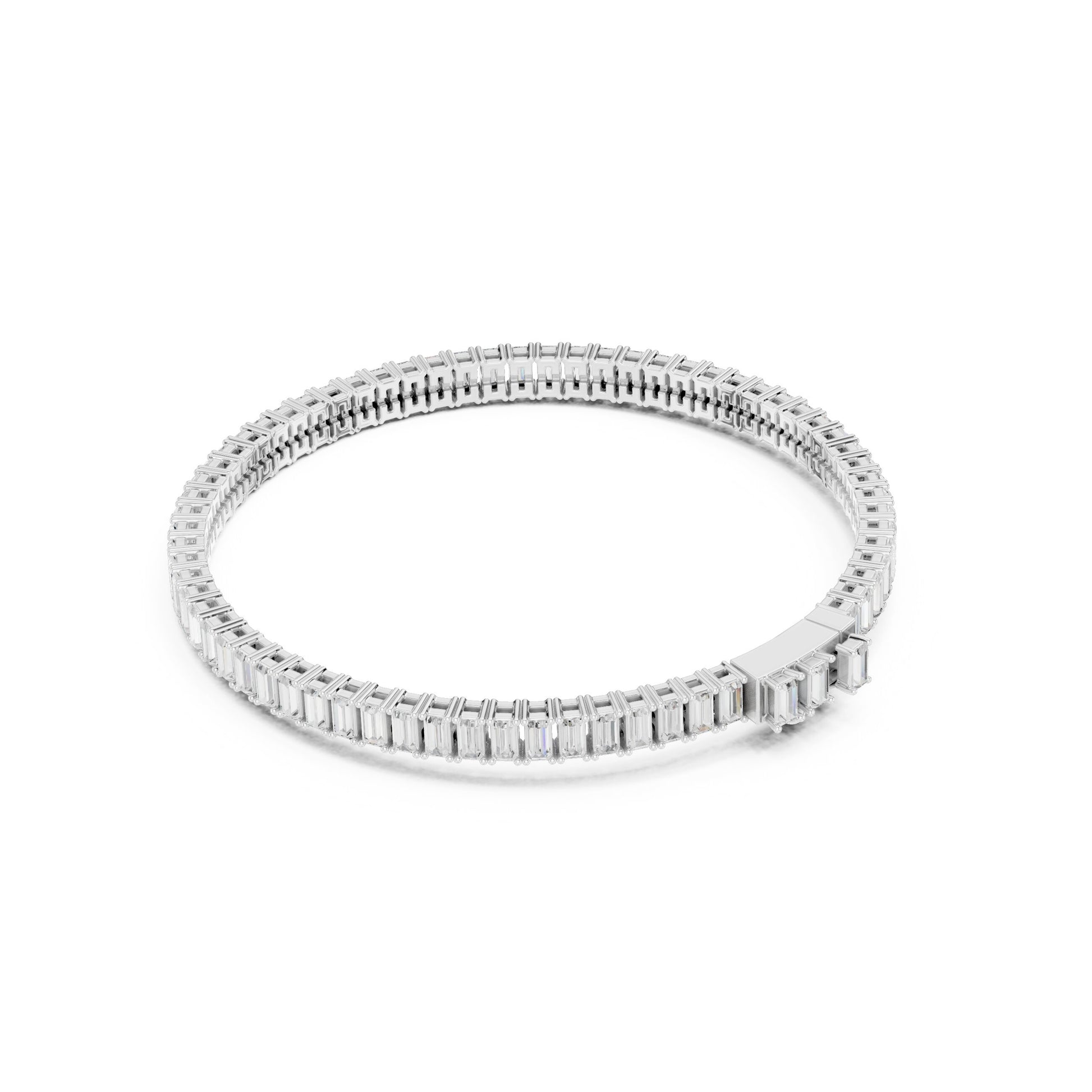 Men's Emerald Tennis Lab Grown Diamond Bracelet