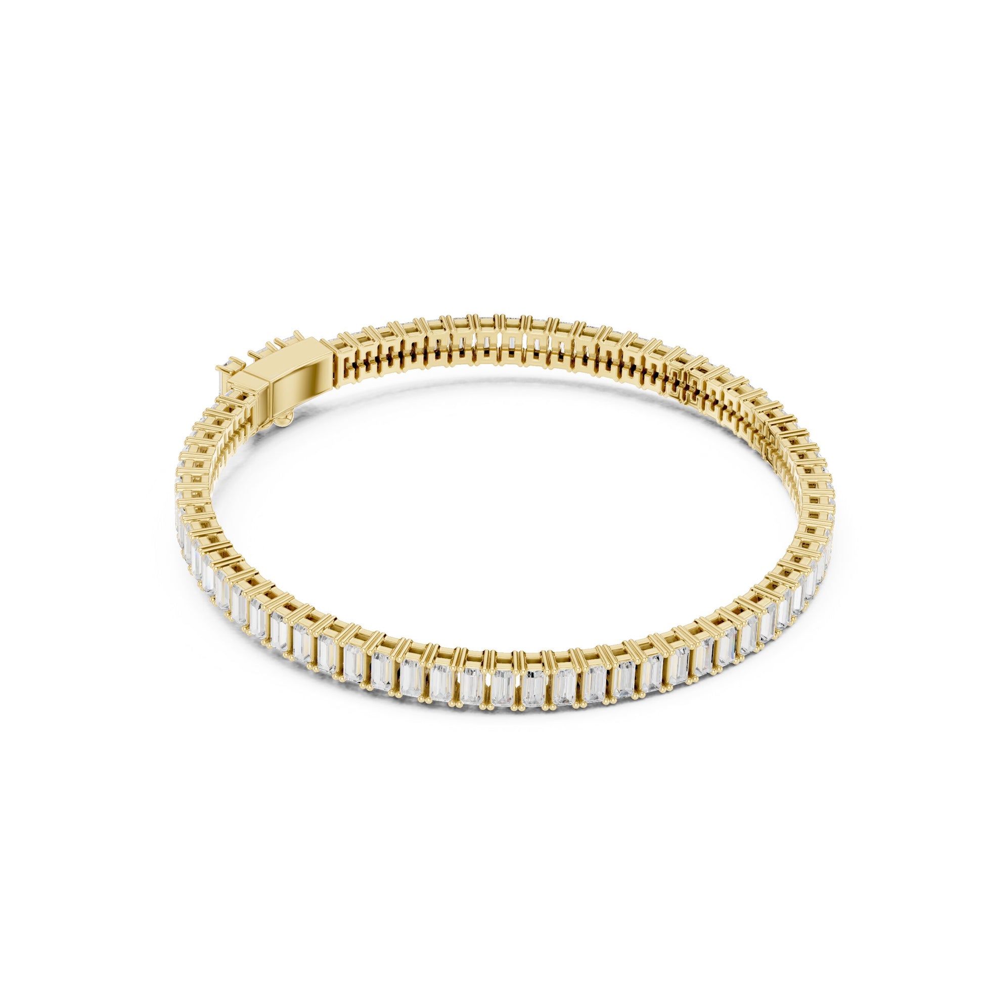 Men's Emerald Tennis Lab Grown Diamond Bracelet