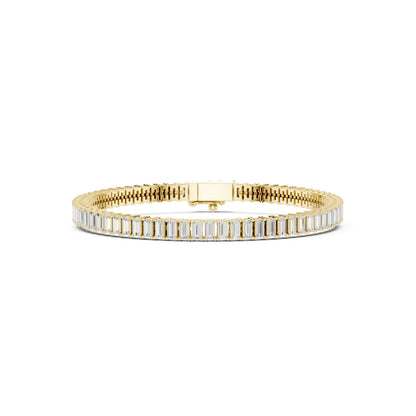 Men's Emerald Tennis Lab Grown Diamond Bracelet