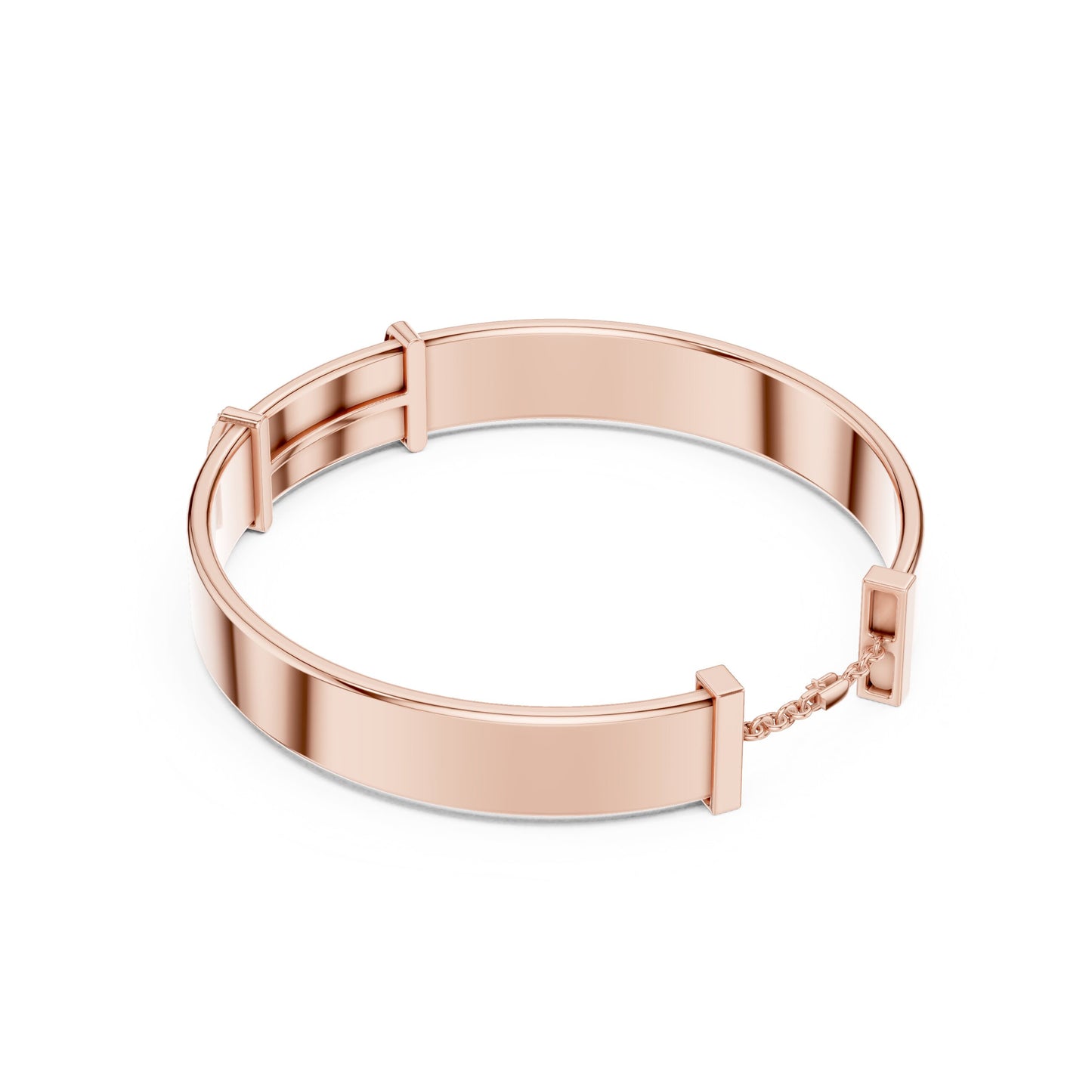 Men's Round Bangle Lab Grown Diamond Bracelet