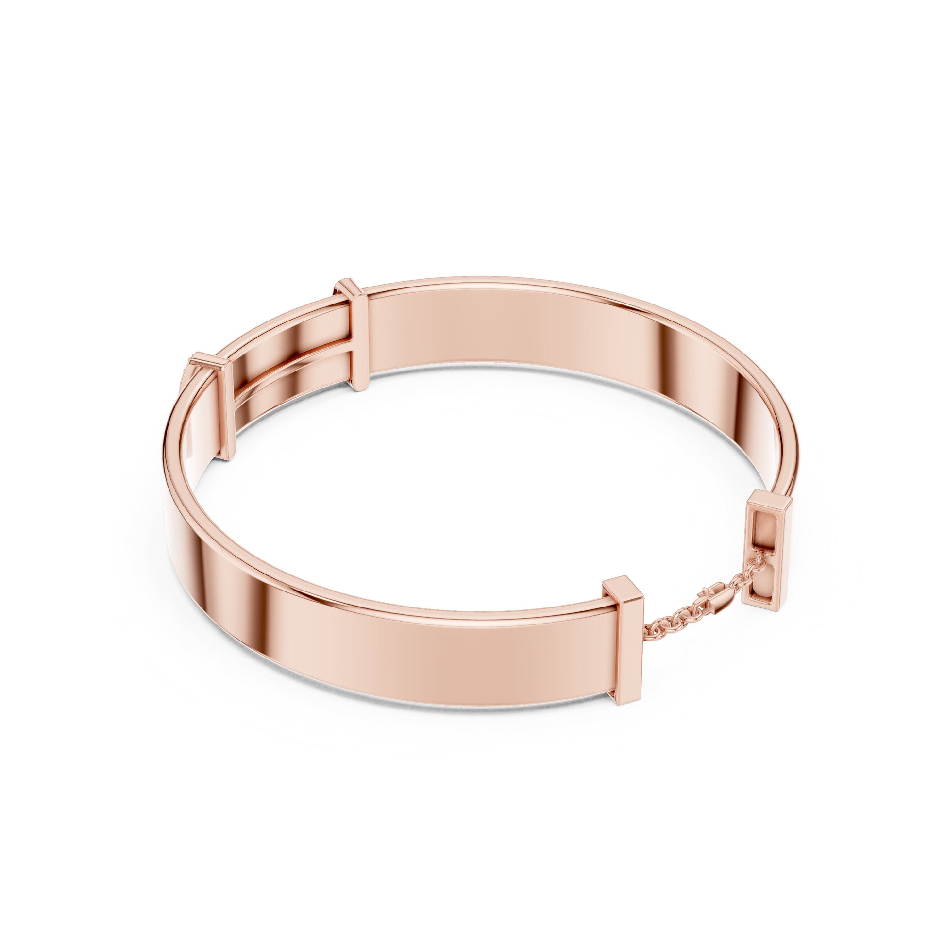 Men's Round Bangle Lab Grown Diamond Bracelet
