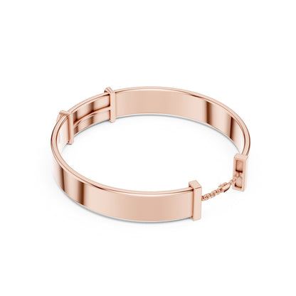 Men's Round Bangle Lab Grown Diamond Bracelet