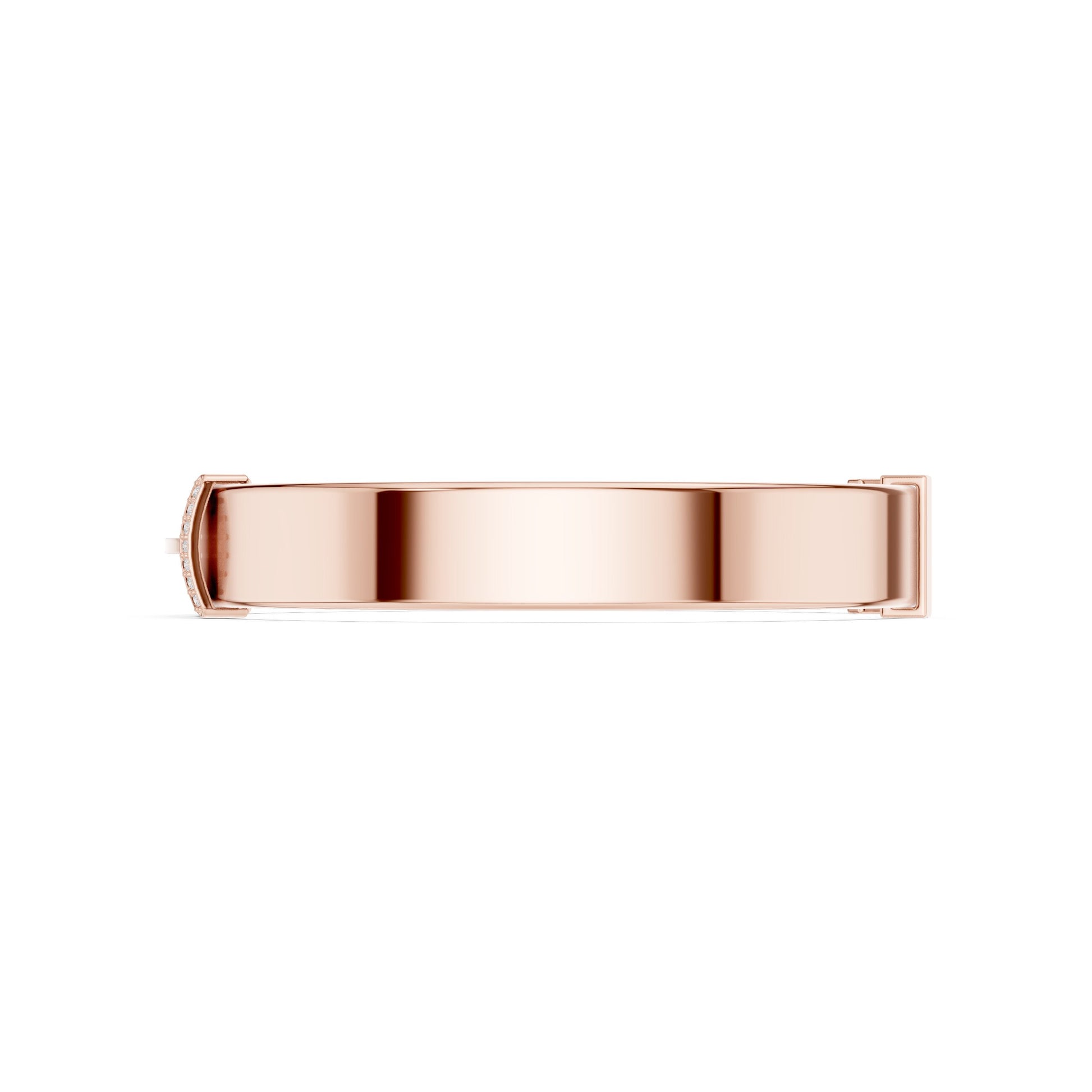 Men's Round Bangle Lab Grown Diamond Bracelet