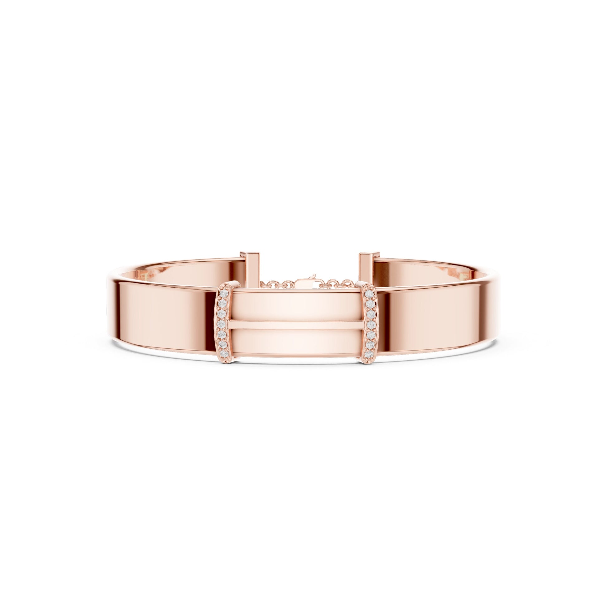 Men's Round Bangle Lab Grown Diamond Bracelet