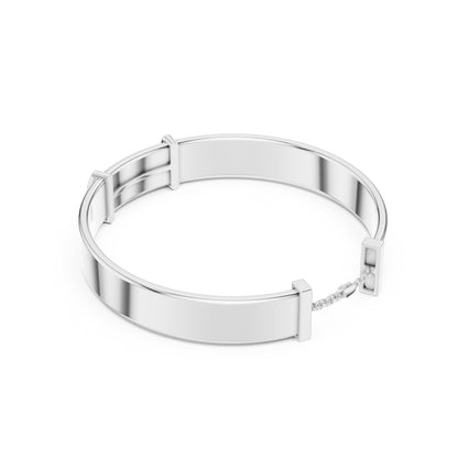 Men's Round Bangle Lab Grown Diamond Bracelet