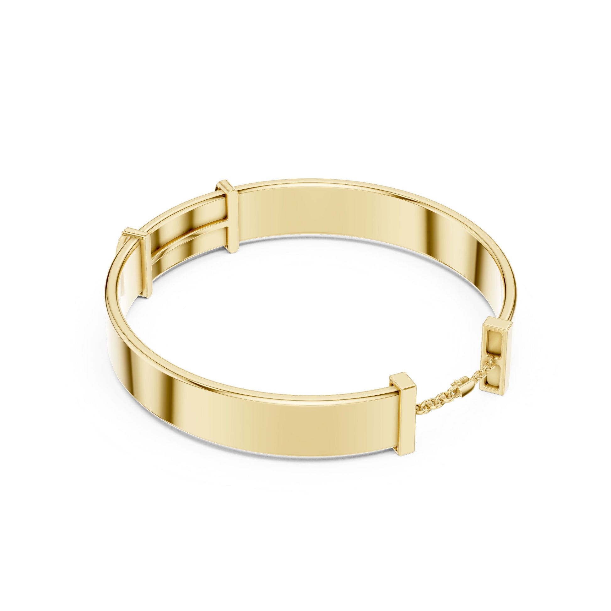 Men's Round Bangle Lab Grown Diamond Bracelet