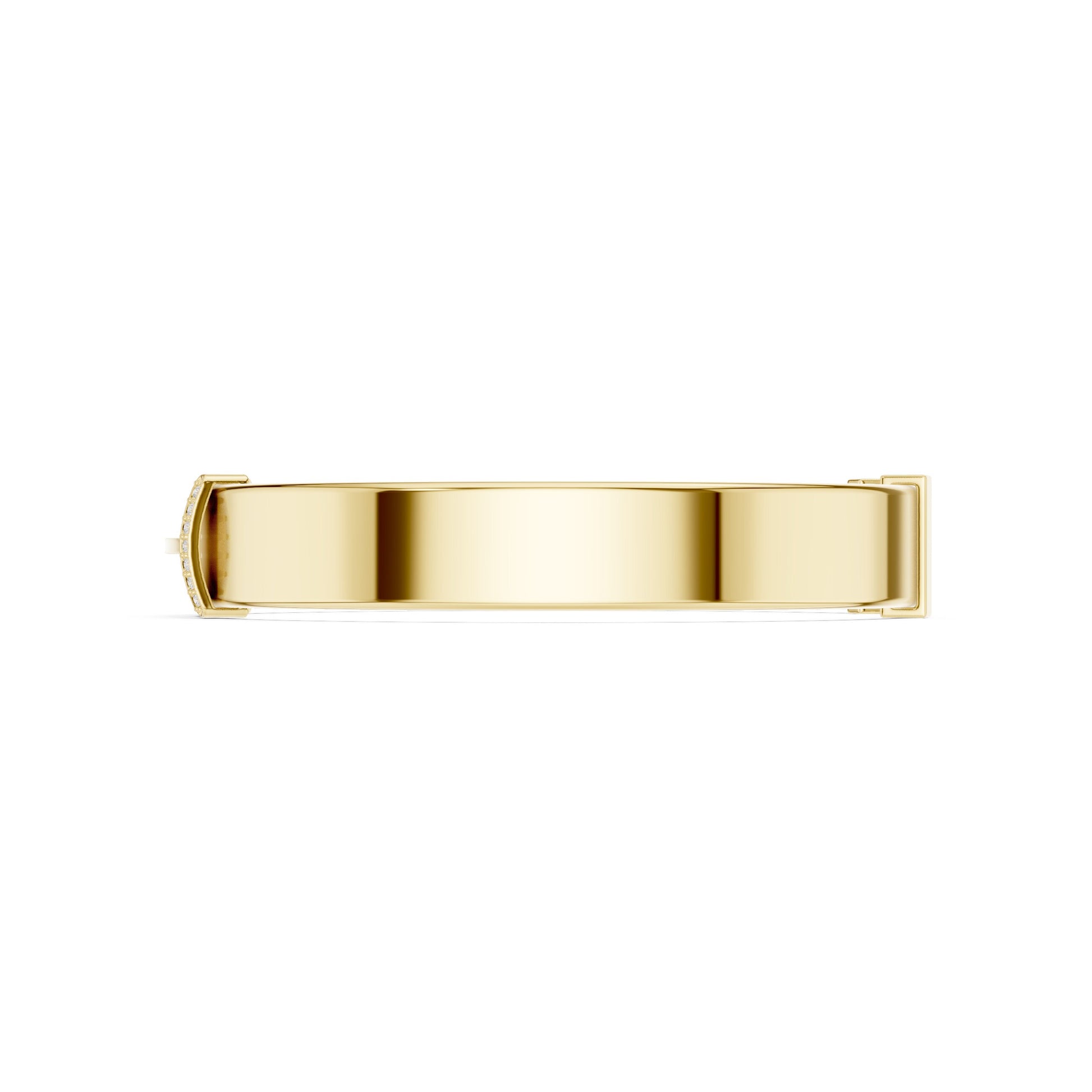 Men's Round Bangle Lab Grown Diamond Bracelet