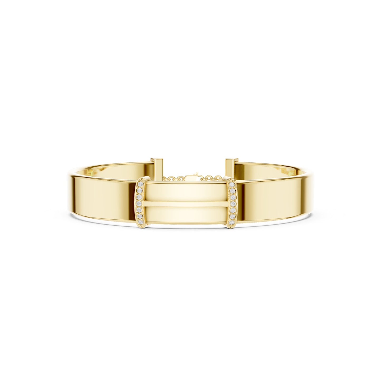 Men's Round Bangle Lab Grown Diamond Bracelet