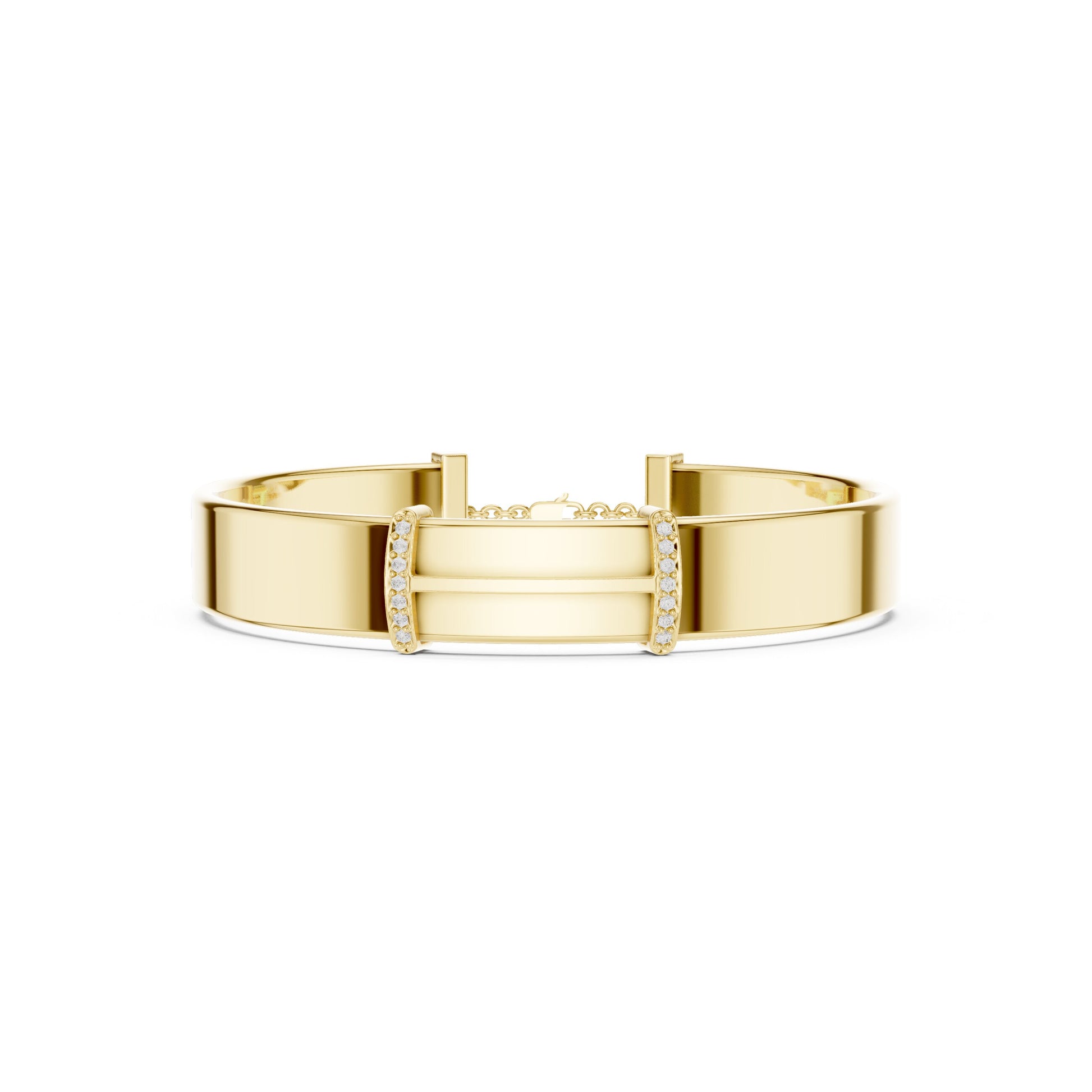Men's Round Bangle Lab Grown Diamond Bracelet