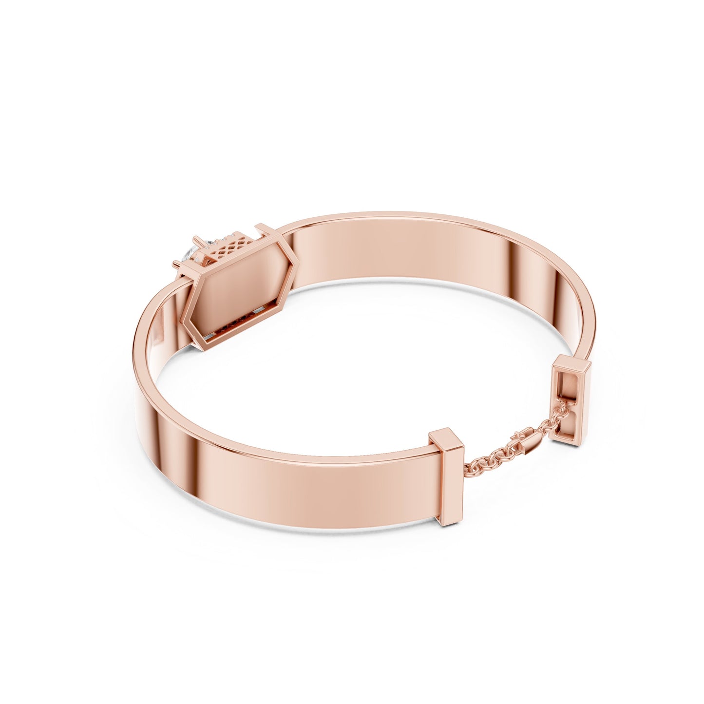Men's Round Cuff Lab Grown Diamond Bracelet
