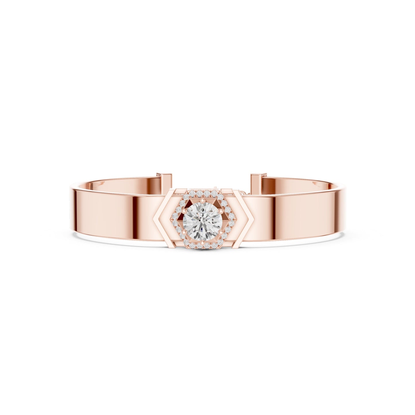 Men's Round Cuff Lab Grown Diamond Bracelet